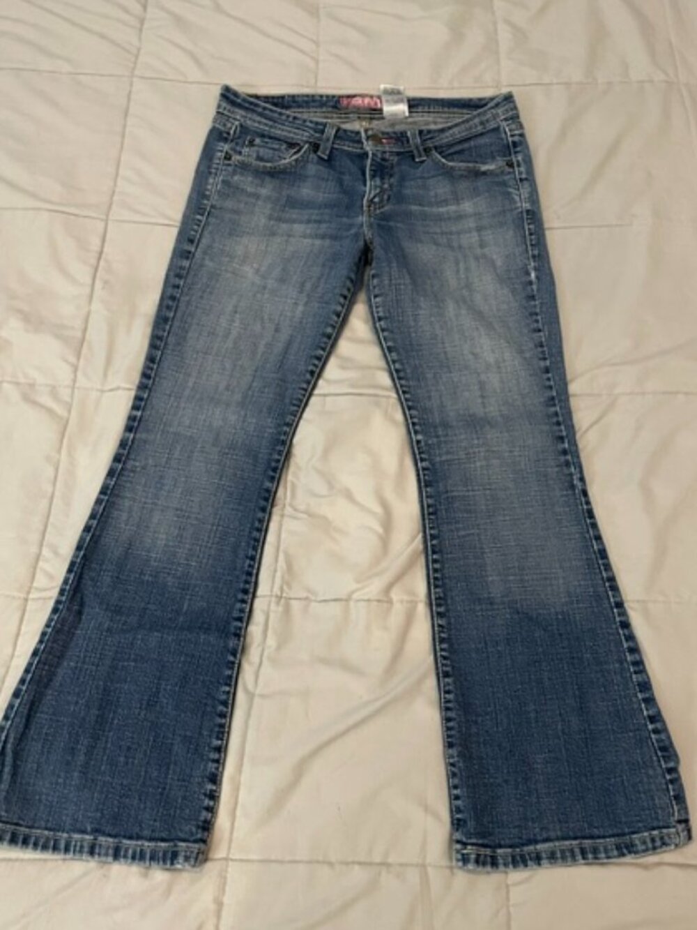 LAST Y2K Levi's Retro 518 Superlow Junior Size 7 short Size 3 5 Flare Stretch